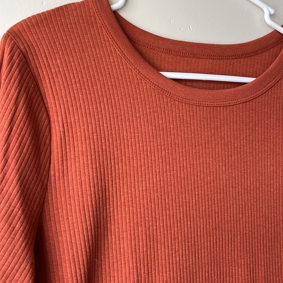 Orange Ribbed Shirt - Picture 2 of 4